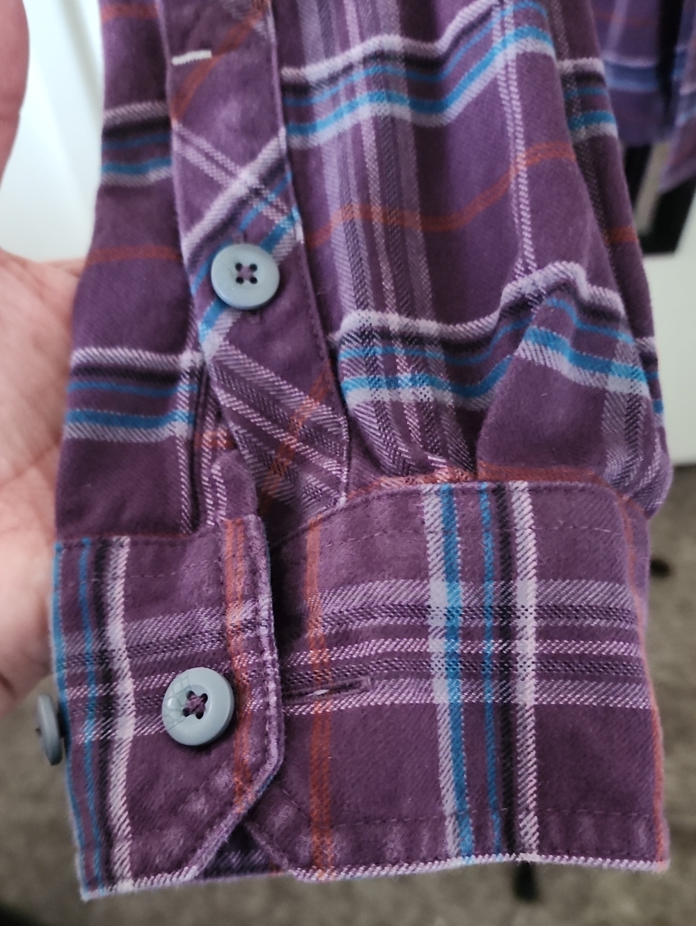 Stio Purple Plaid Button-Down Casual Shirt - Picture 3 of 9
